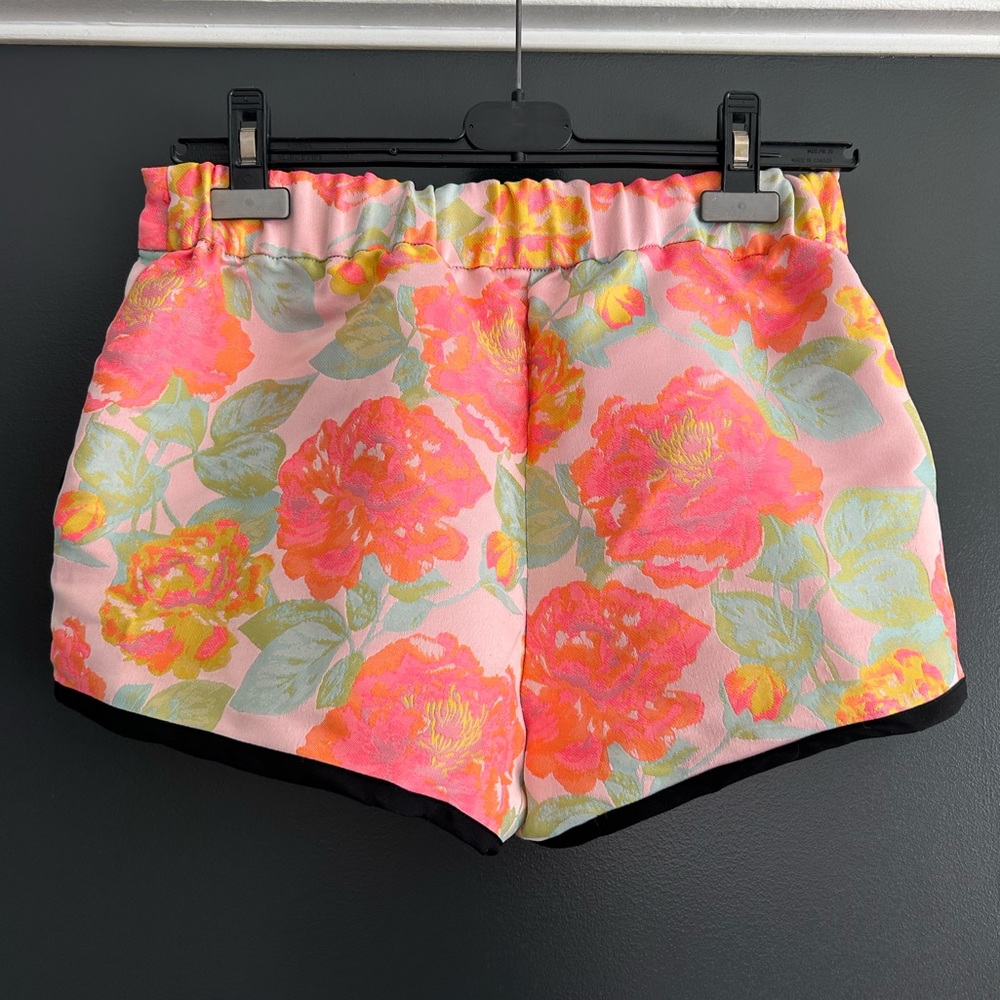 New Aritzia Wilfred Neon Floral Shorts - Fabric Made in France - US Size 6 - Picture 2 of 10